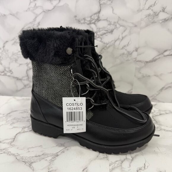 JBU Women’s Winter Boots sz 7 Herringbone Print NEW #M159 - Picture 2 of 8